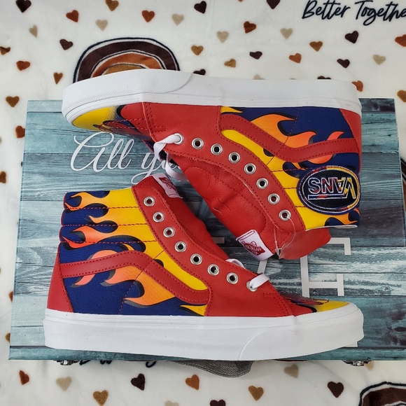 Vans Racer Red True Blue Sk8-HI - Picture 4 of 16